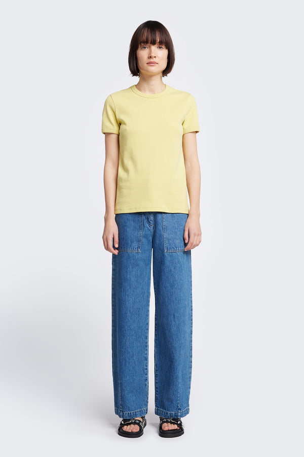 Veil Rib Tee Straw