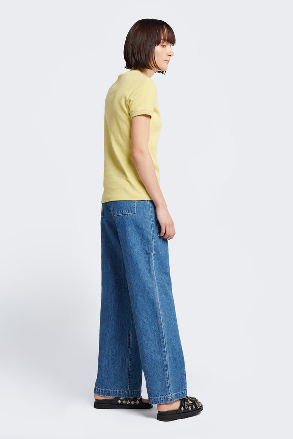 Veil Rib Tee Straw