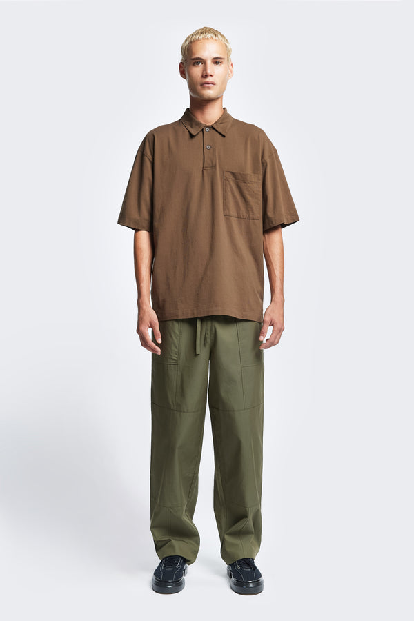 Relay Polo Tee Brown