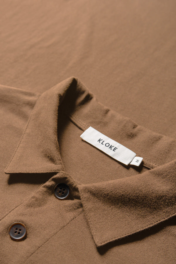 Relay Polo Tee Brown