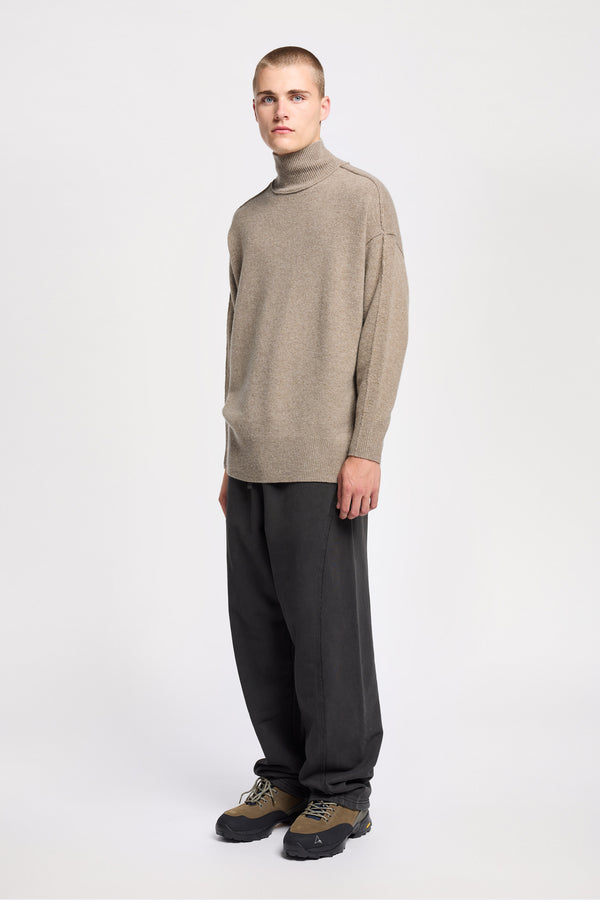 Prism Mock Neck Sweater Taupe