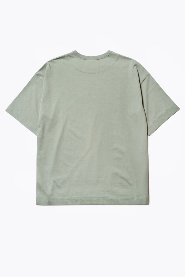 Monolith Unisex Tee Sage Green. Oversized relaxed fit. Available in 6 sizes.