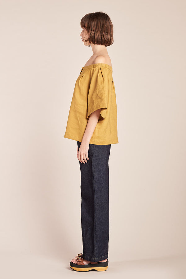 Mystic Off The Shoulder Top Ochre