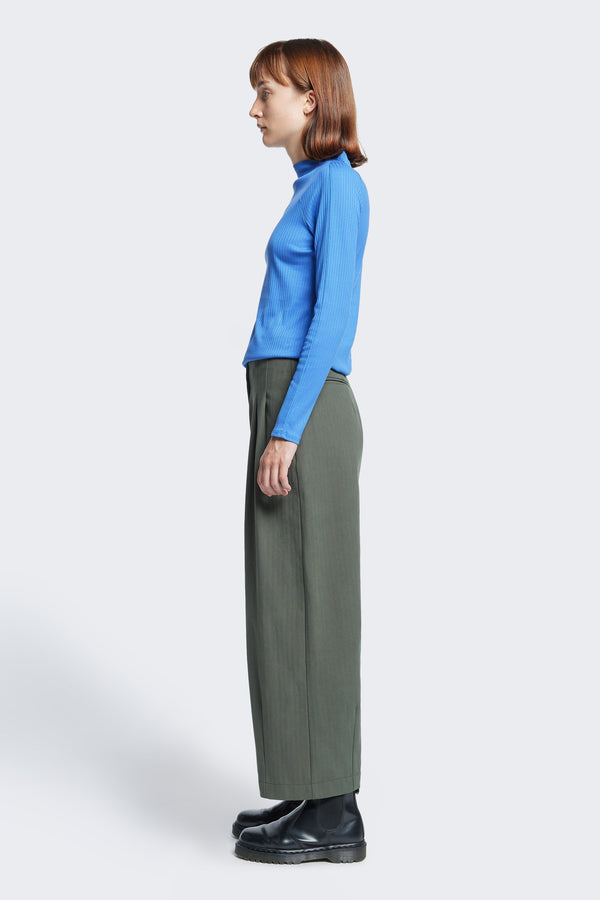 Pose Herringbone Pant Hunter Green