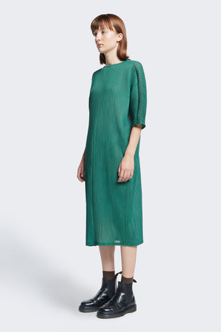 Fascia Crinkle Dress Emerald