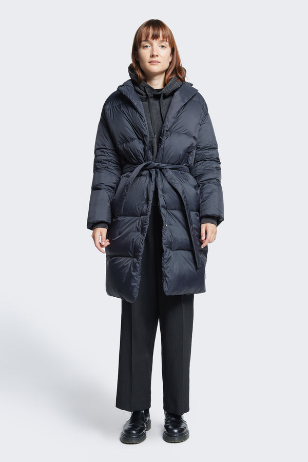 Vestige Quilted Long Coat Black