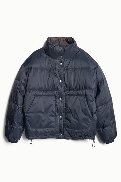 KLOKE” quilted jacket navy - ノーカラージャケット