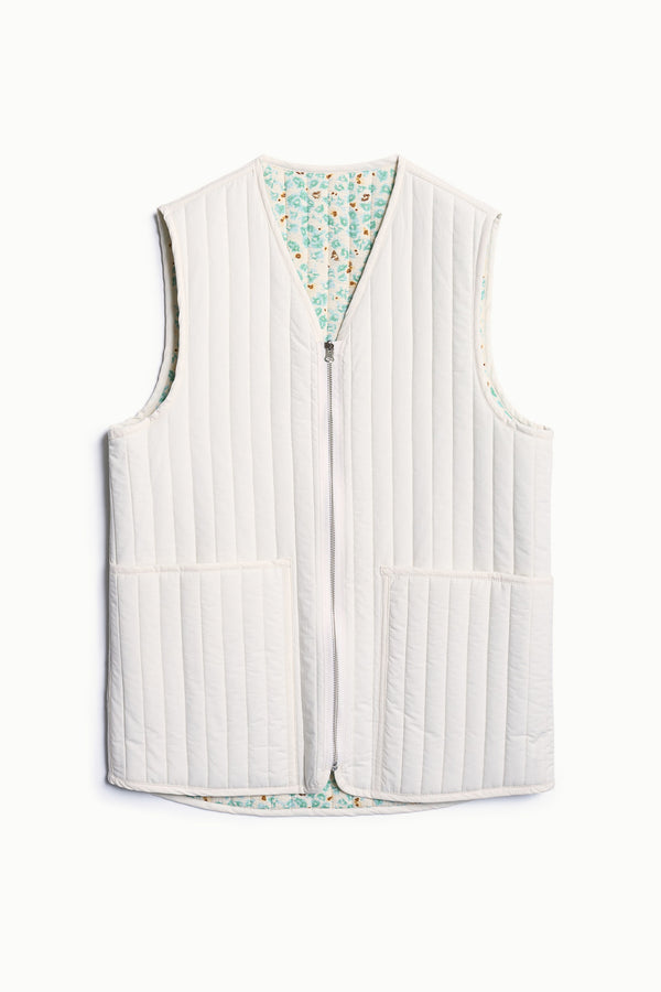 Scion Reversible Garden Vest Voyria Print Ecru