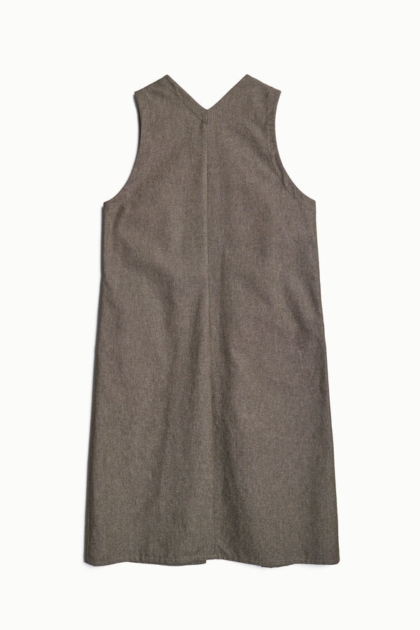 Pando Pinafore Olive Denim