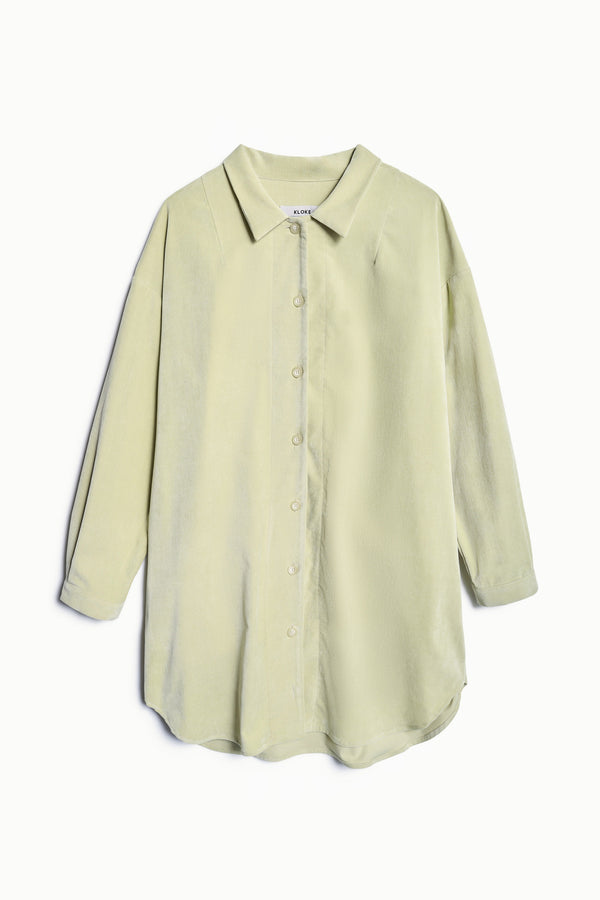 Soma Long Velvet Shirt Citron