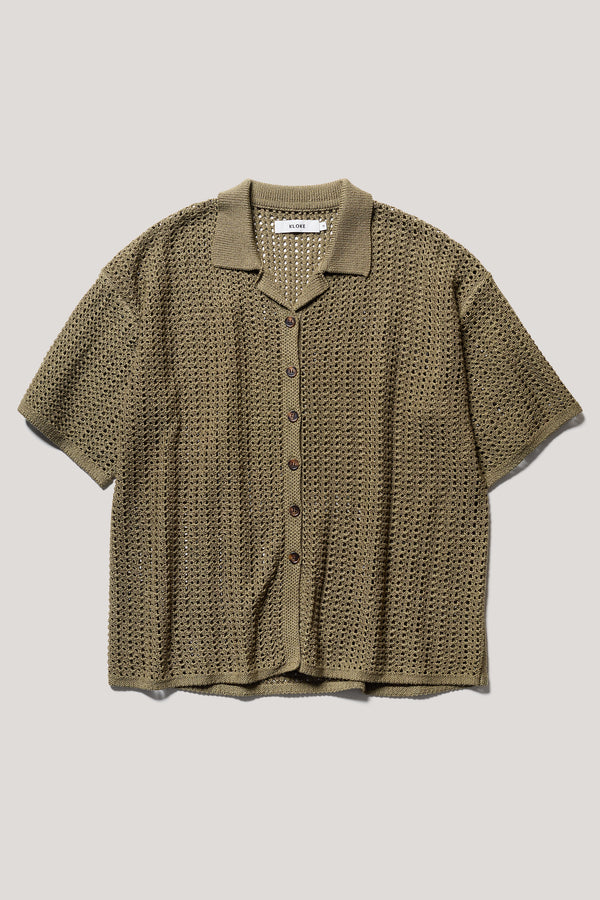 Inflect Crochet Shirt Olive
