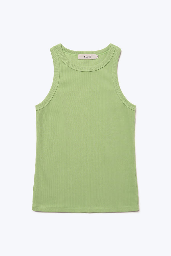 Flux Racer Back Tank Moss