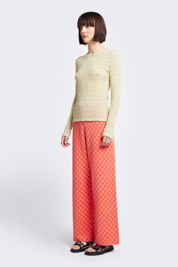 Mida Jacquard Pant Orange/Pink