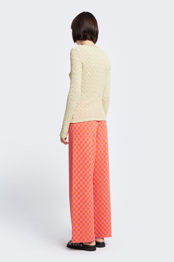 Mida Jacquard Pant Orange/Pink