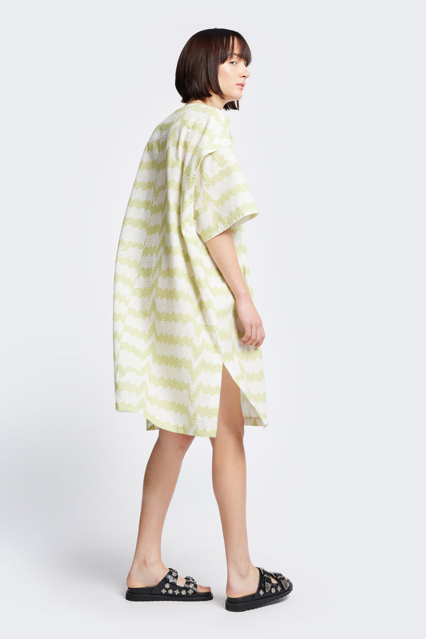 Lumen Dress Pale Green Print