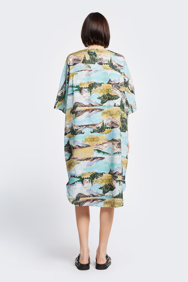 Mari Dress Vortex Mountain Print