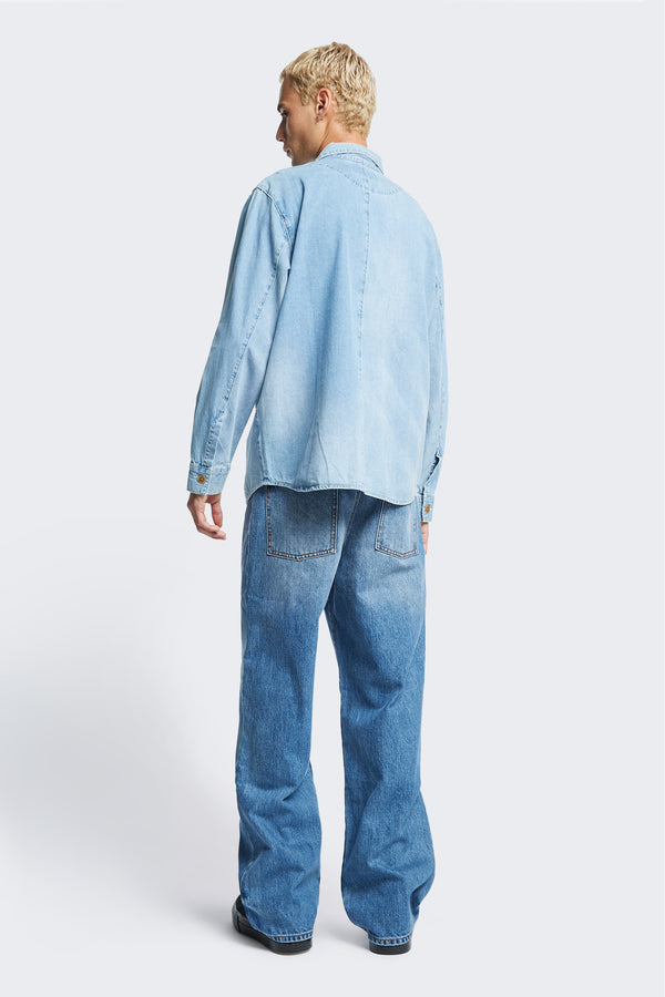 Taberna Denim Overshirt Multi Blue