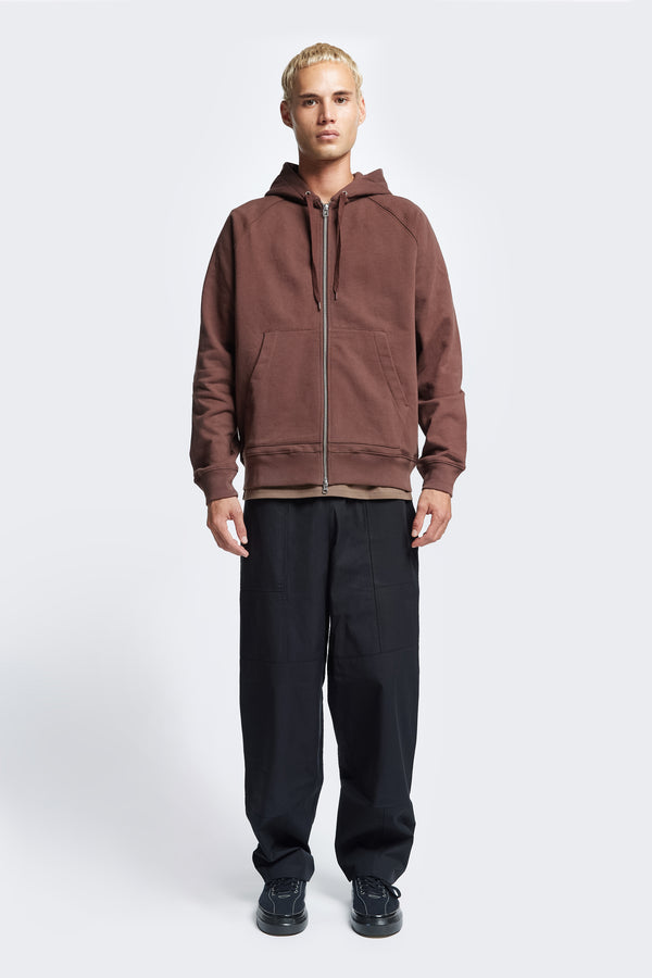 Kandam Zip Up Hoodie Chocolate