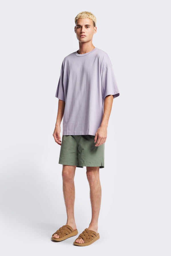 Men Monolith Unisex T-Shirt Lilac. Oversized Relaxed fit. Available in 6 sizes. 