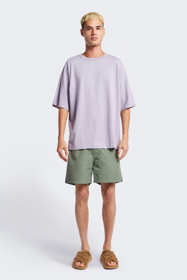 Men Monolith Unisex T-Shirt Lilac. Oversized Relaxed fit. Available in 6 sizes. 