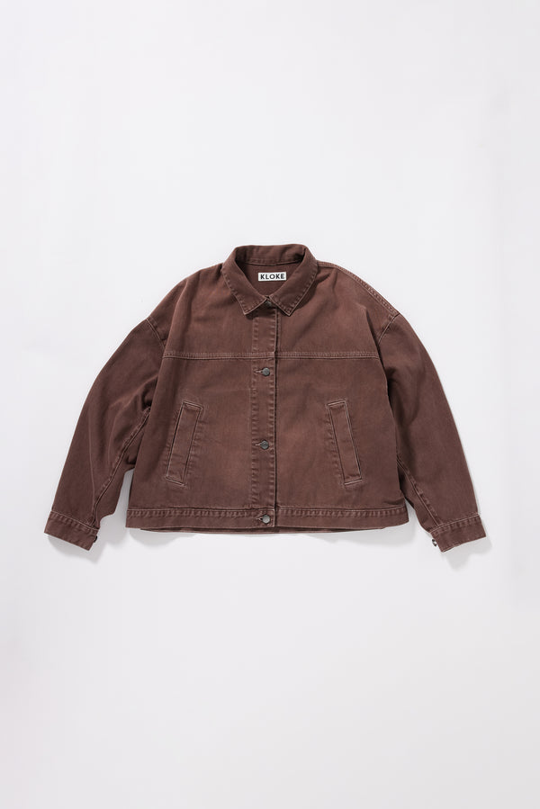 Halt Denim Jacket Brown Fade