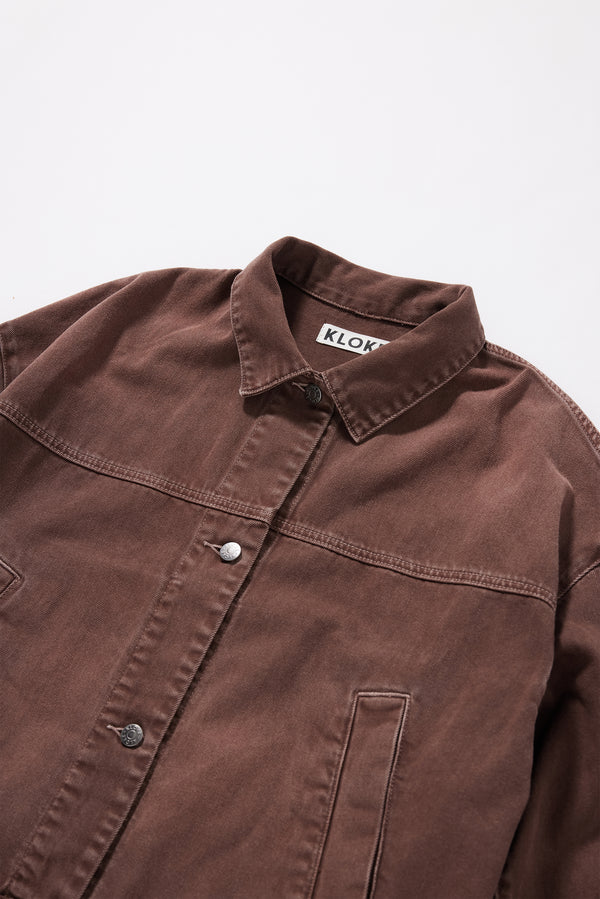 Halt Denim Jacket Brown Fade