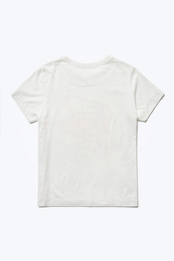 The Women's Healer T-shirt is cut from 100% organic cotton jersey in white. This traditional tee is cut with a straight hem and a 1 x 1 rib bound cover-stitched neckline.