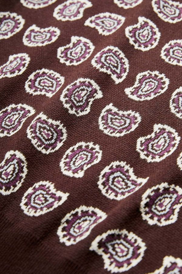 The Paisley Knit Sweater features Kloke designed paisley pattern. Made from cotton.