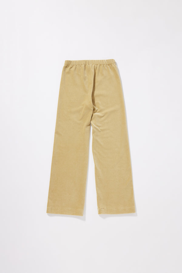 Flat back Sedate Lounge Pant in Toffee, relaxed-fit lounge pant in Japanese stretch corduroy velour