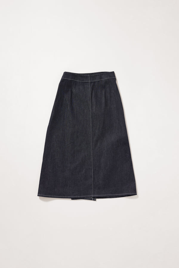 Vital Denim Skirt Dark Indigo