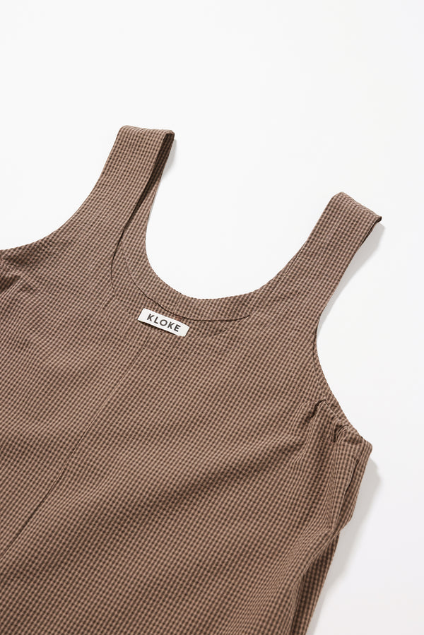 Weave Pinafore Cocoa