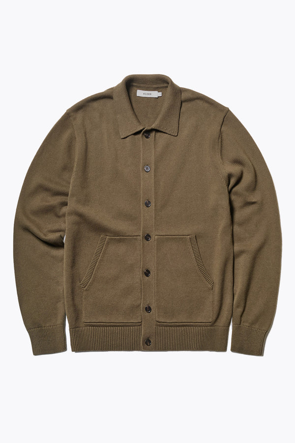 Anvil Collar Cardigan Olive