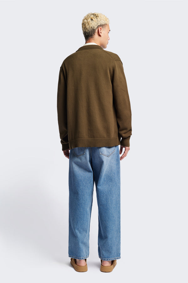 Anvil Collar Cardigan Olive