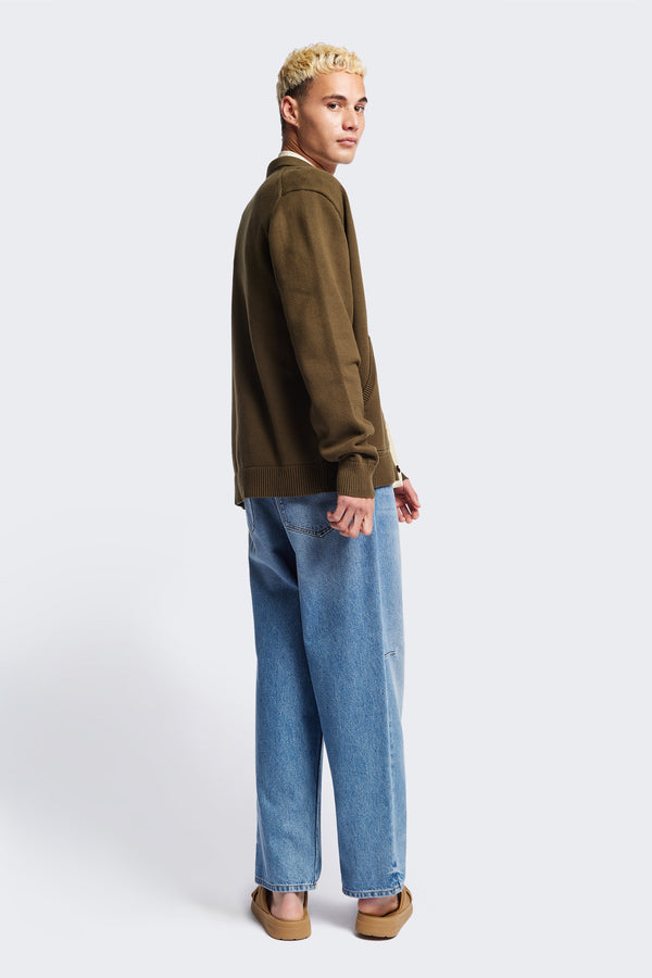 Anvil Collar Cardigan Olive