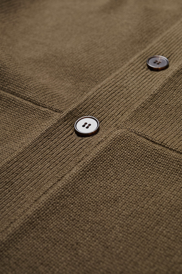 Anvil Collar Cardigan Olive