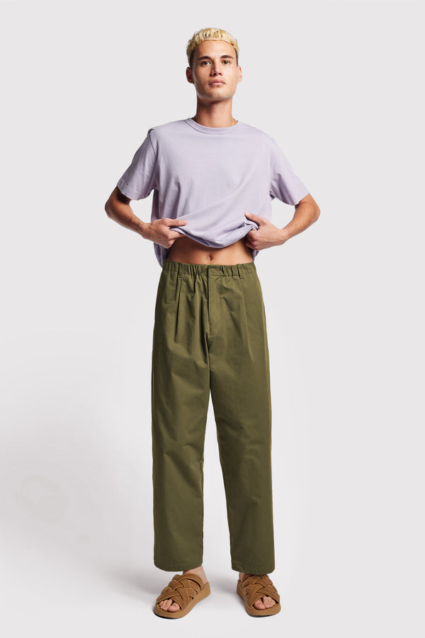 Boulder Pleat Pant Olive