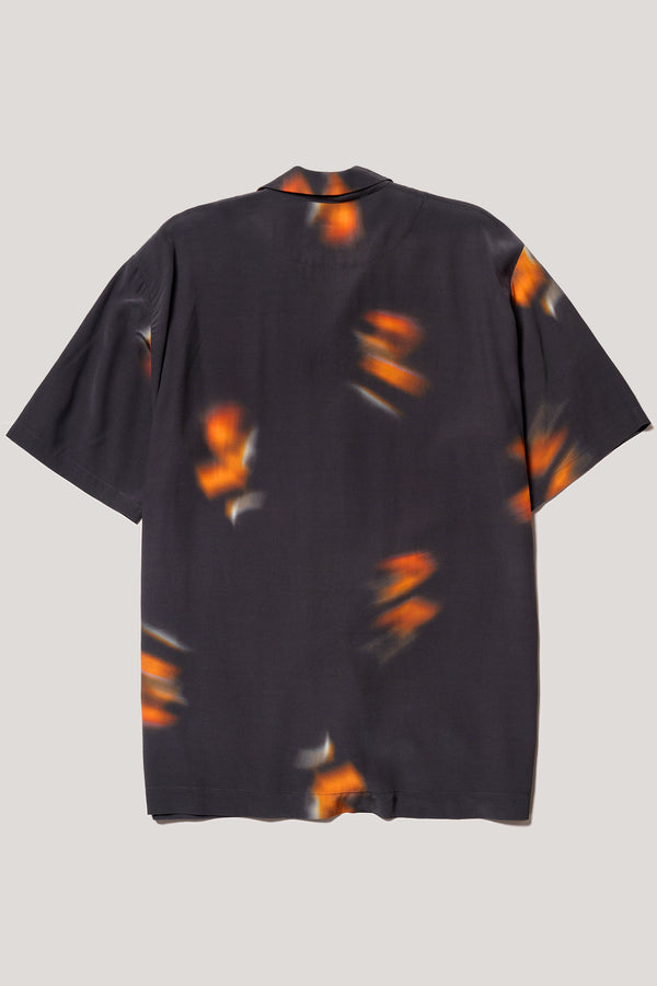 Wing Print Shirt Black/Orange