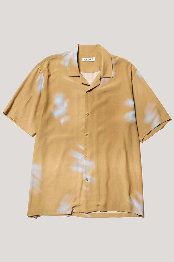 Wing Print Shirt Sand/Turquoise