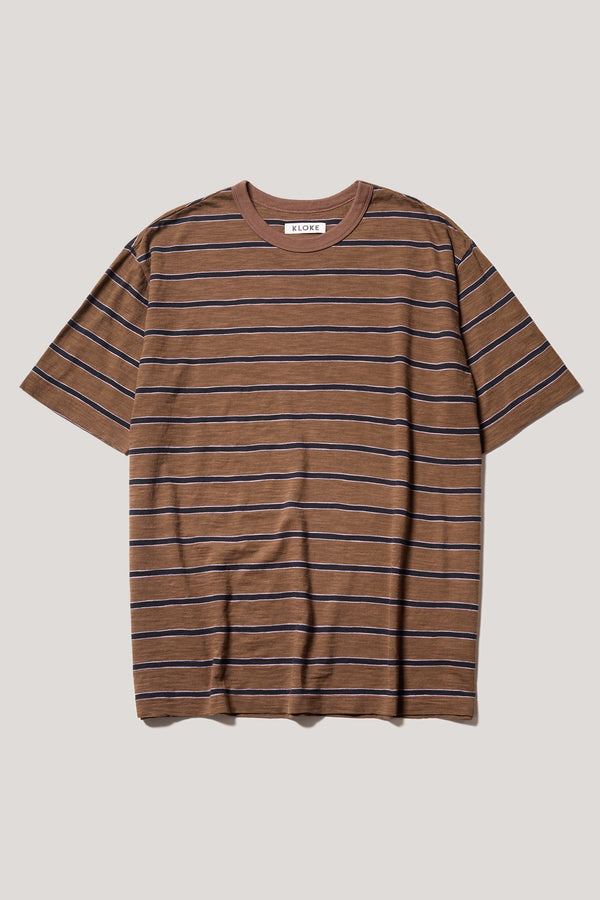 Vocation Tee Brown/Black/Lilac Stripe