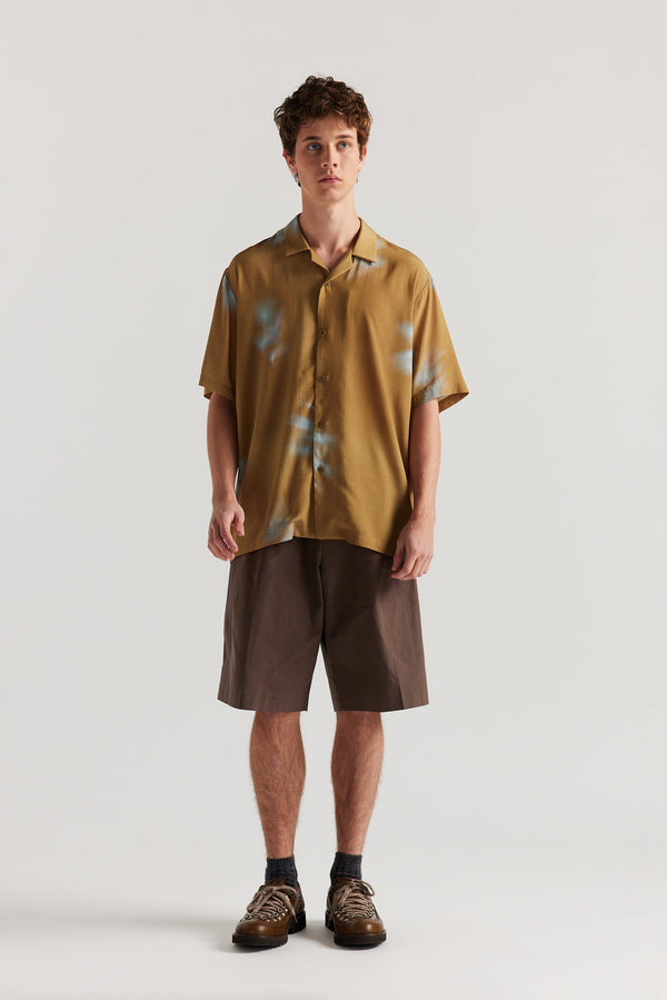 Wing Print Shirt Sand/Turquoise