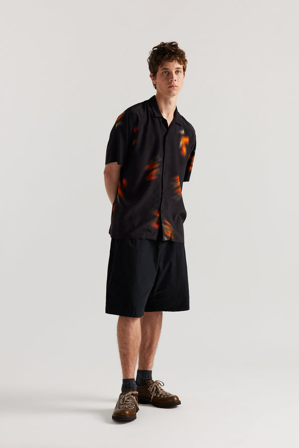 Wing Print Shirt Black/Orange