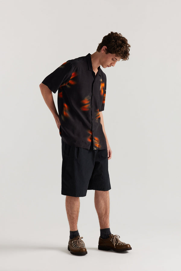Wing Print Shirt Black/Orange