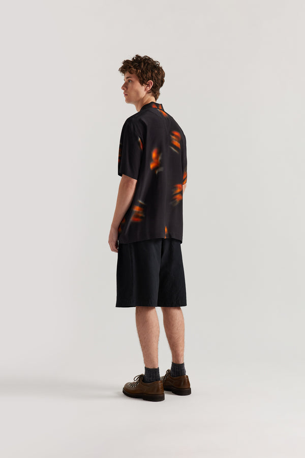 Wing Print Shirt Black/Orange