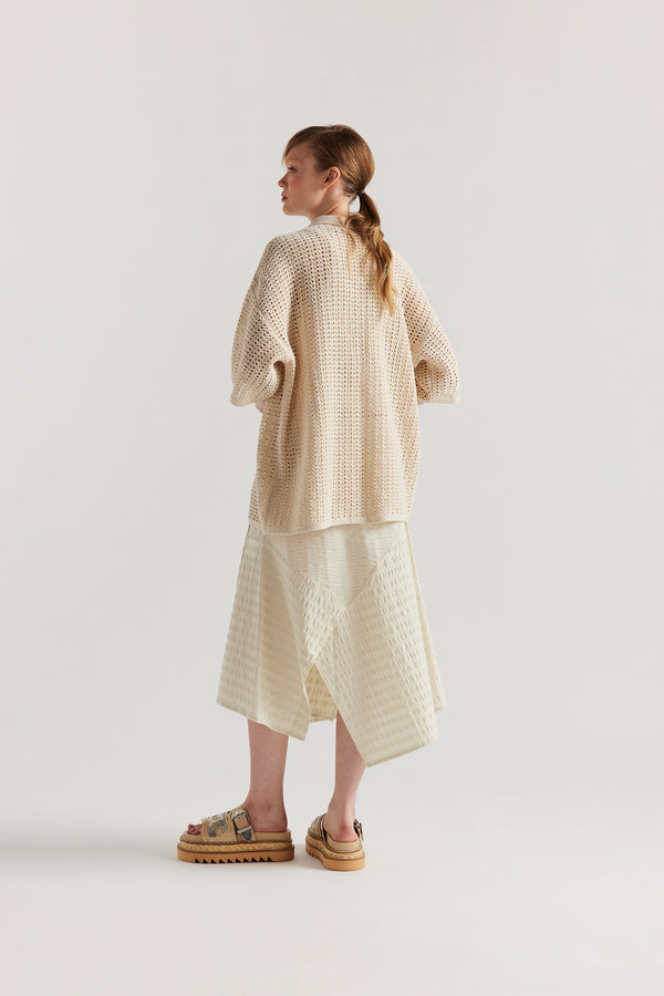 Inflect Crochet Shirt Ecru