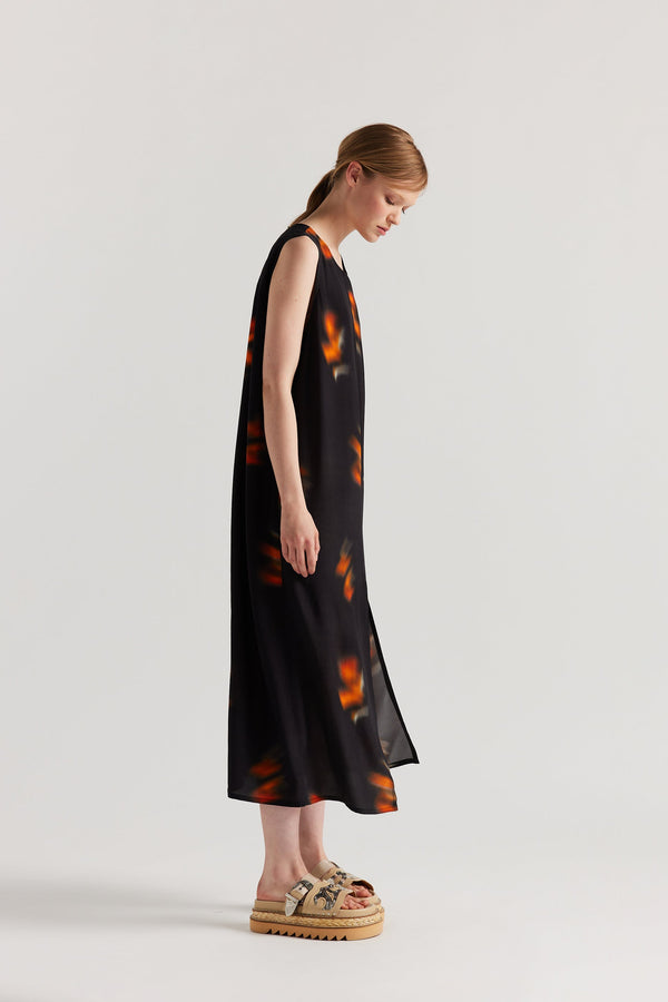 Pennon Dress Black/Orange