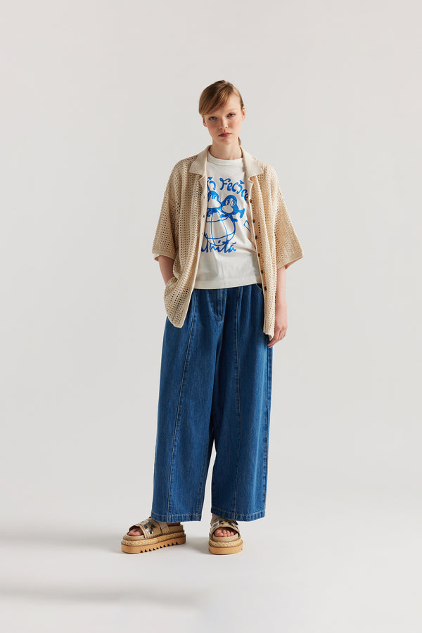 Inflect Crochet Shirt Ecru