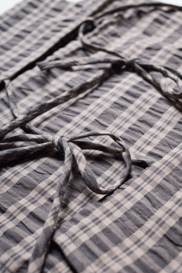 Invoke Strappy Singlet Brown Check