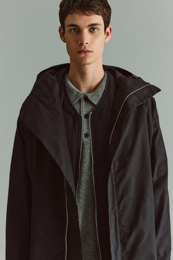 Time Hooded Parka Black