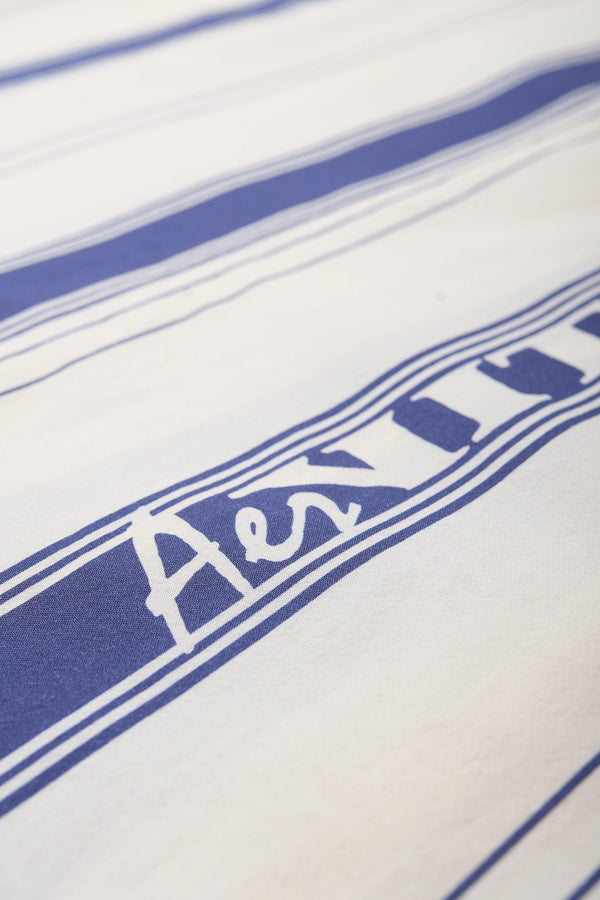 Detailed shot of the washer cotton fabric with Kloke's Aer Vital Print, highlighting its texture and pattern.