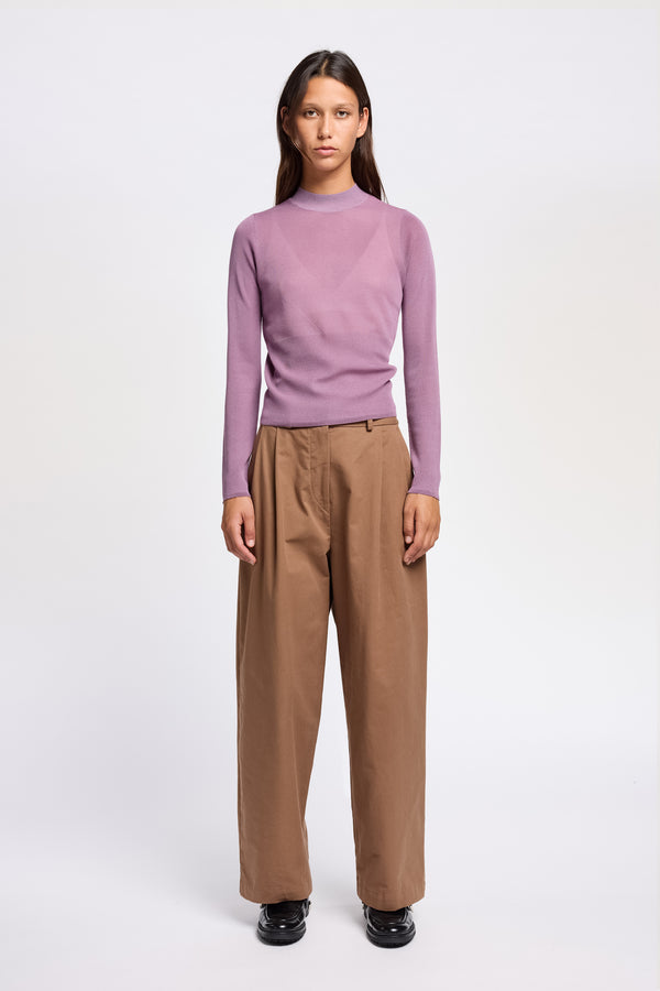 Seleno Pleat Pant Clay